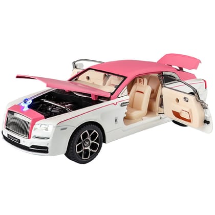 KTRS ENTERPRISE 1:24 Alloy Metal Pull Back Die-cast Car Model Pull Back car Super Openable Doors Sound and Light Doors & Light Music Boys Toys for Kids (Rolls 24245 122  Lemai)