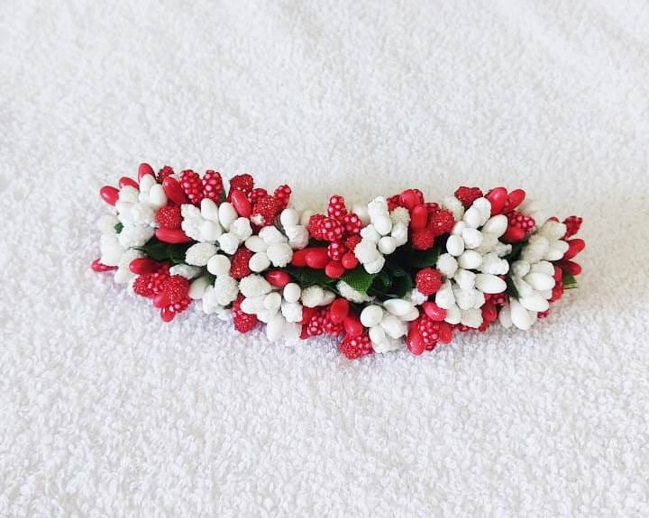  Red and White Berry Hair Clip