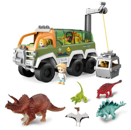 KTRS Enterprise Music Light Transport Bus Engineering Truck Truck Children Dinosaur Set Toy Car