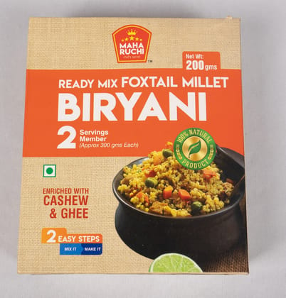 Mha Ruchi Ready Mix Foxtail Millet Biryani - 200gms