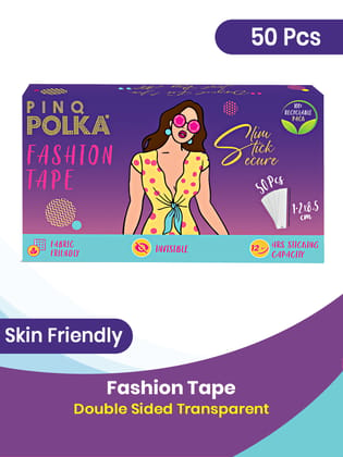 PINQ POLKA Premium Double Sided Fashion Tape for Invisible Clothing to Hold your Cloths Securely Against Your Skin or Undergarments|