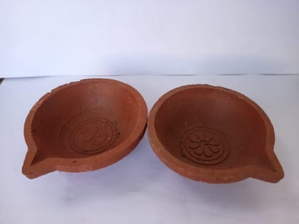  Handmade Clay Diya Oil Lamp for Diwali Decoration and Puja