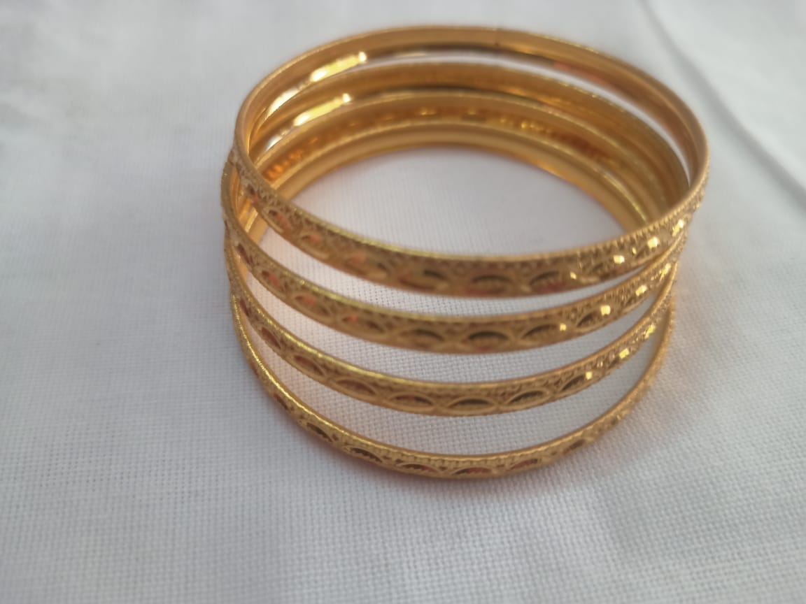  Gold Plated Bangles Set of 4