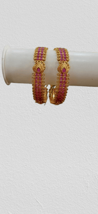  Stunning Pink Stone Bangle Set