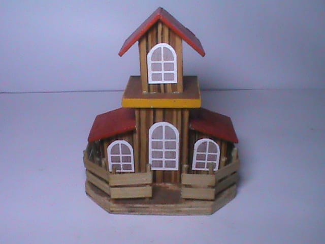 3-Tiered Wooden Dollhouse