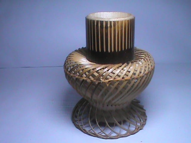 Handcrafted Bamboo Flower Vase