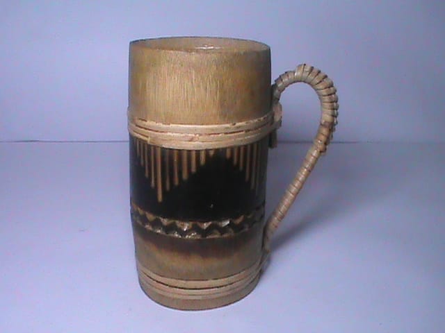 Handmade Wooden Beer Mug with Handle