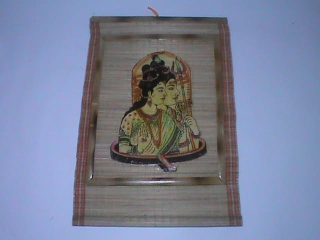 "Lord Shiva and Parvati Wall Hanging"