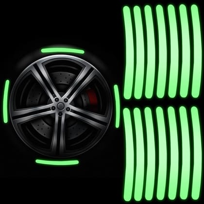 20 pcs Car Wheel Sticker Reflective Sticker Reflective Stripe Car Tire Rim Sticker