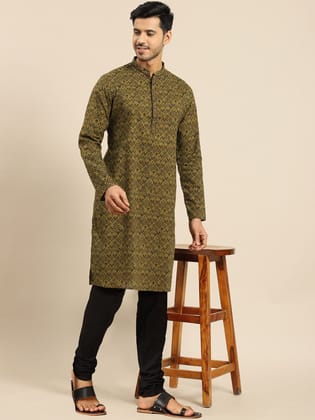 Amodh by Kisah Men's Brown Kurta Set