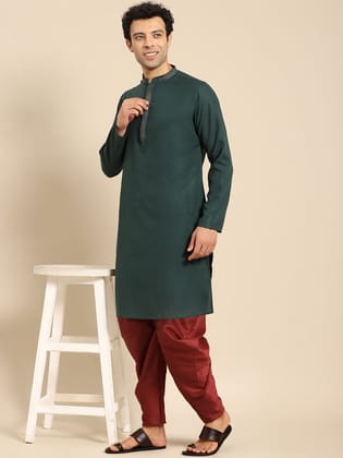 Amodh by Kisah Men's Green Kurta Set