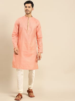 Amodh by Kisah Men's Pink Kurta Set