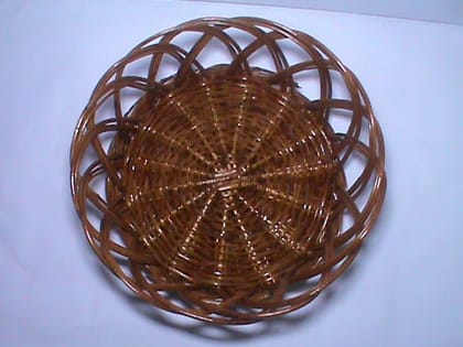 Wicker Rattan Basket Bowl - MEDIUM