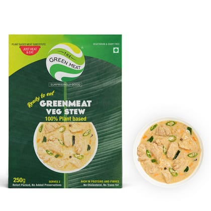 Greenmeat Veg Stew | Plant based & Vegetarian Meat Substitute | Ready to Eat | 250g