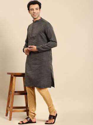 Amodh by Kisah Men's Grey Kurta Set