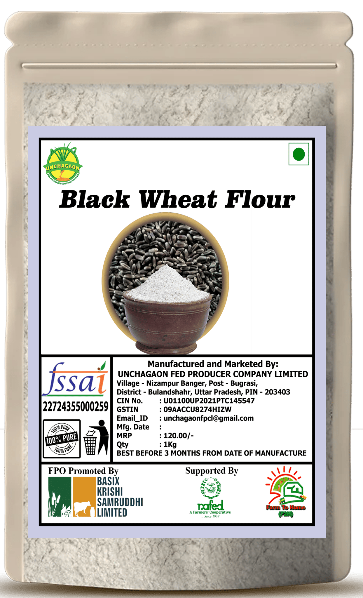 Black Wheat Flour - 1 Kg