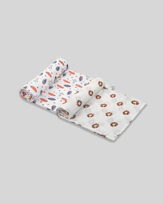 Floral X Swaddles Combo Pack of 2