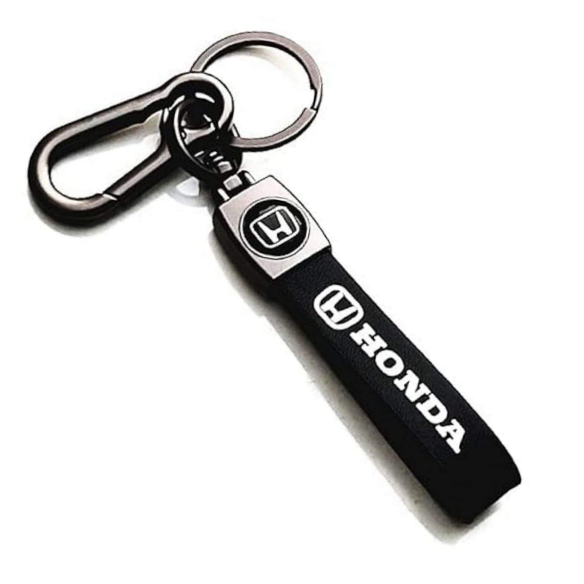 Honda High Quality Leather Keychain for Bike & Scooty (Pack of 1) Black