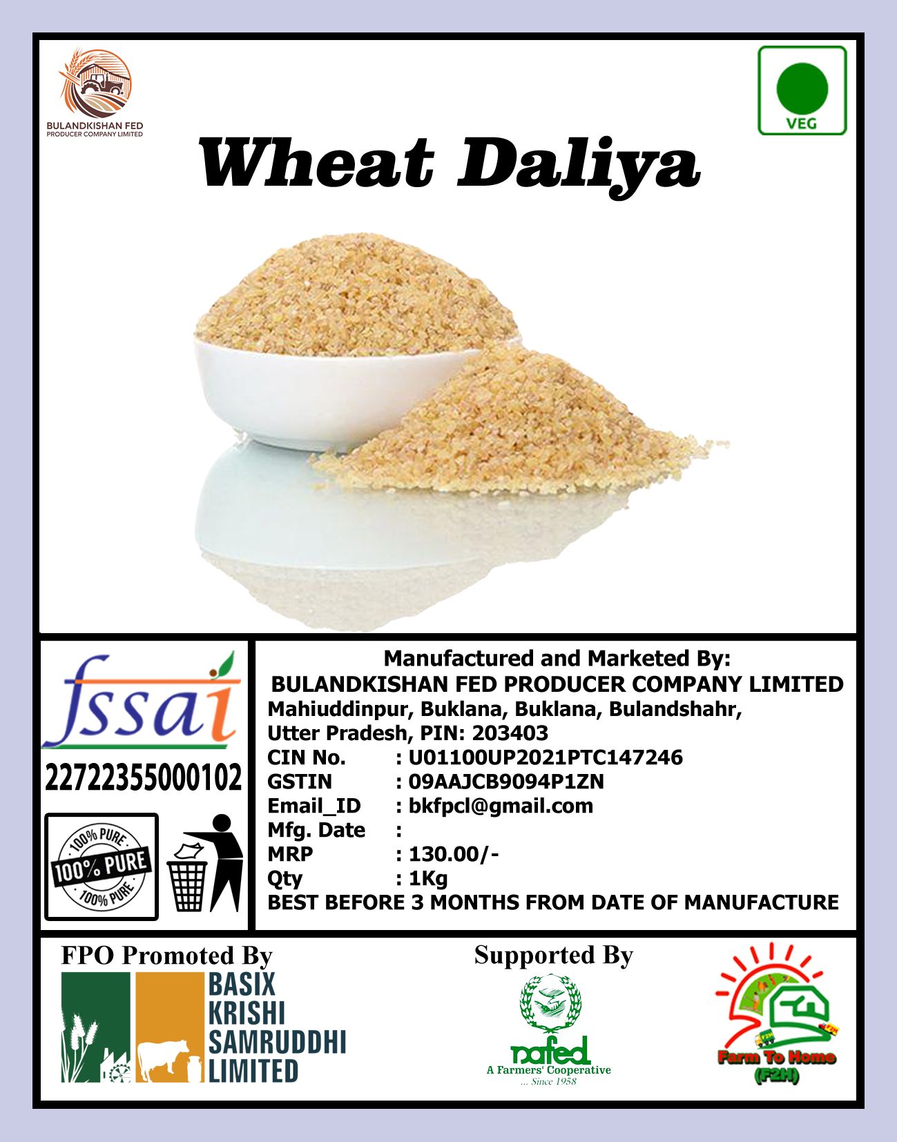 Wheat Daliya 1 Kg