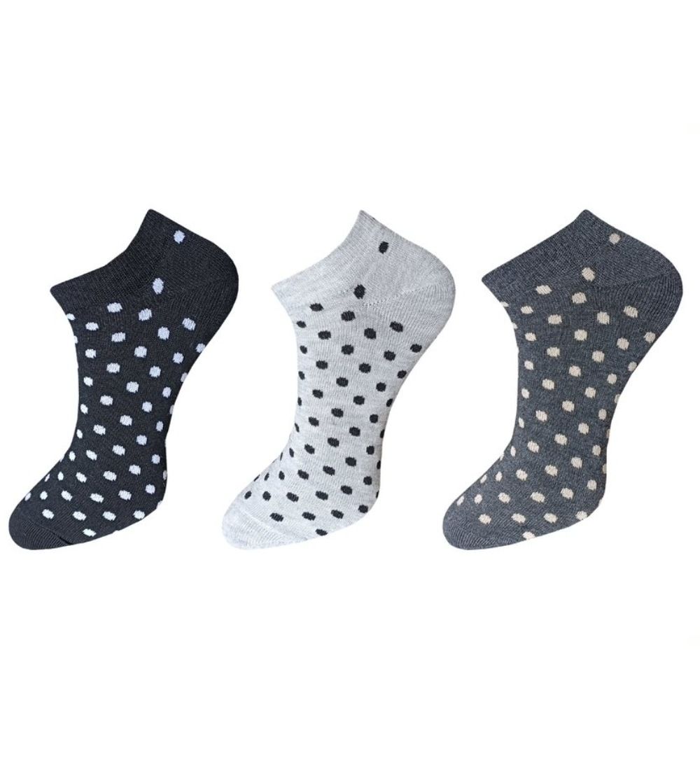 3_Pair Set Unisex Casual Cotton Printed Ankle Length Socks (Multicolor) PID54108