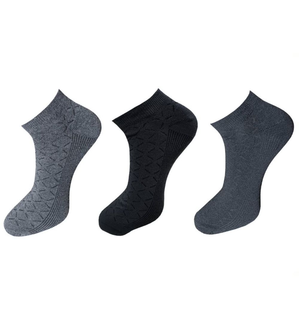 3_Pair Set Unisex Casual Cotton Printed Ankle Length Socks (Multicolor) PID54125