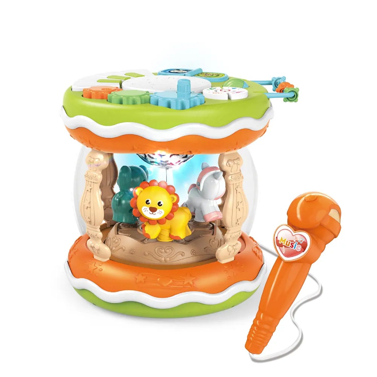 KTRS Enterprise Educational Learning Baby Music Toy Set Musical Instrument Various Animal Sound Effects Toy Electric Drum Baby