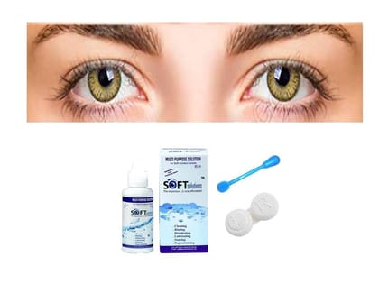 HAZEL MD SPARKLE MONTHLY COLOR CONTACT LENS WITH CASE,LENS HOLDER AND 60ML SOLUTION (PACK OF 1 PAIR)