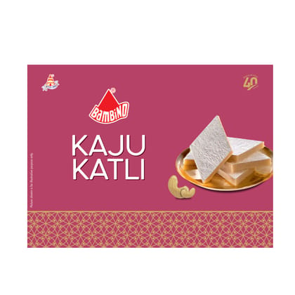 Bambino Kaju Katli 1 Kg (1000 Gms) I Each 200 Gms X Pack of 5, Special Indian Mithai For Gifts Pack And Any Occasion.