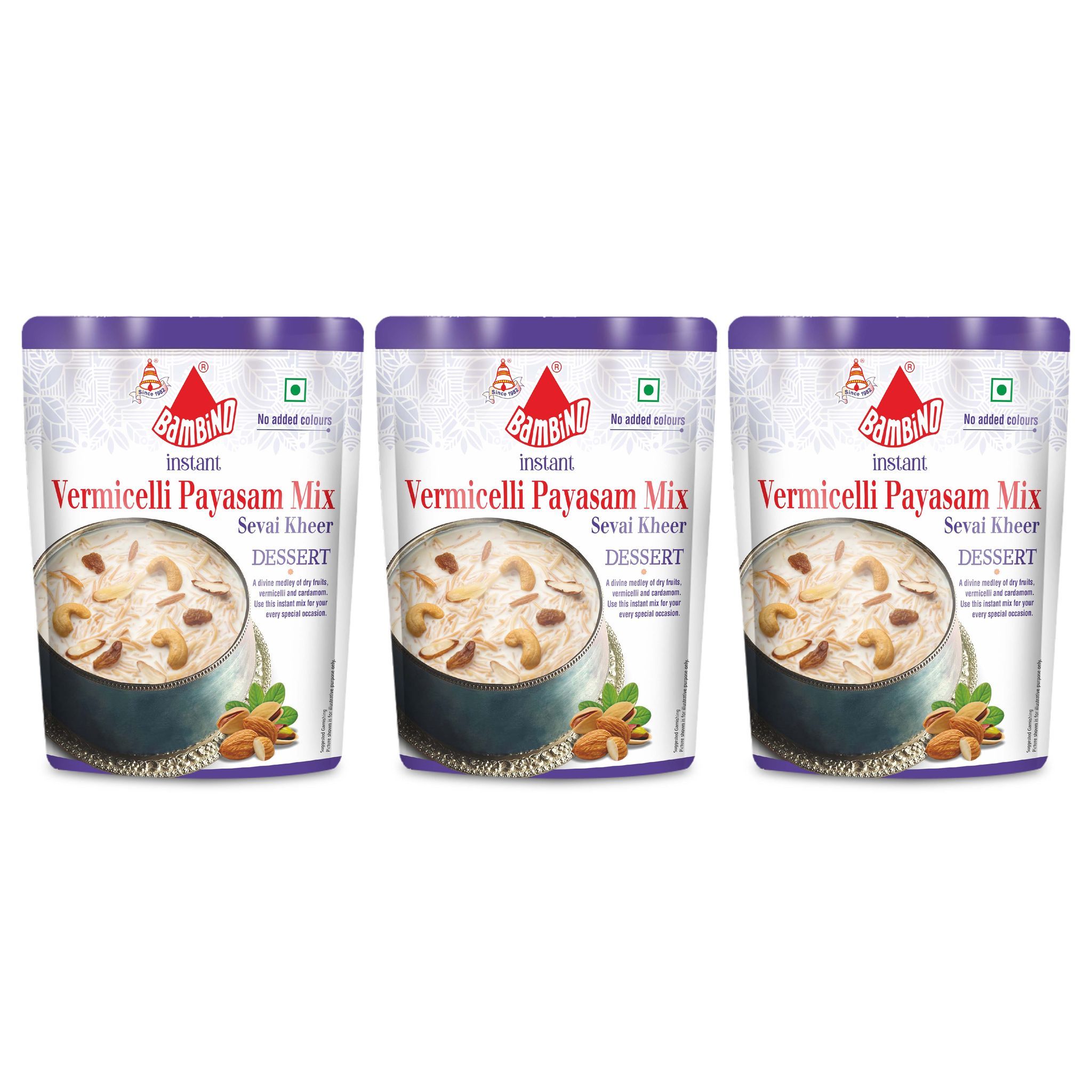 Bambino Instant Payasam Mix  Kheer Mix 180g (Pack of 3)