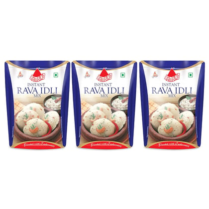 Bambino Instant Rava Idli Mix 500 Gms Pack of 3