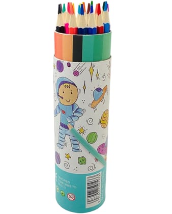 KTRS ENTERPRISE color pencil hexagonal Rod color lead 24 color children Primary School students graffiti drawing brush stationery pencil