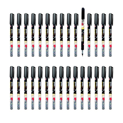 Win Te Amo 30 Black Ink|Magic Ball Pen|0.7mm Tip|School & Office Ball Pen Pack of 30, Black