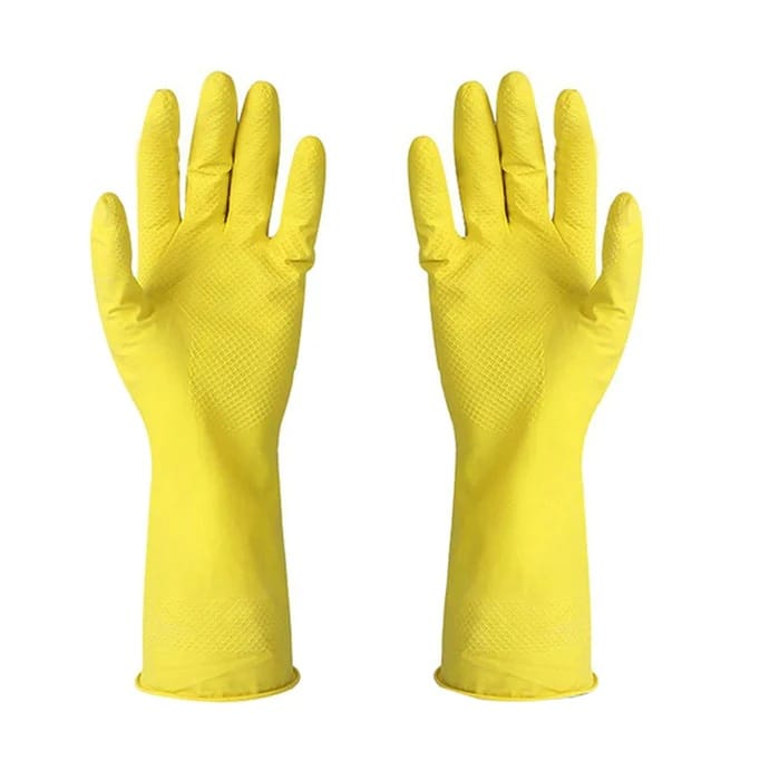  Heavy Duty, Textured Grip, Latex-Free Rubber Gloves