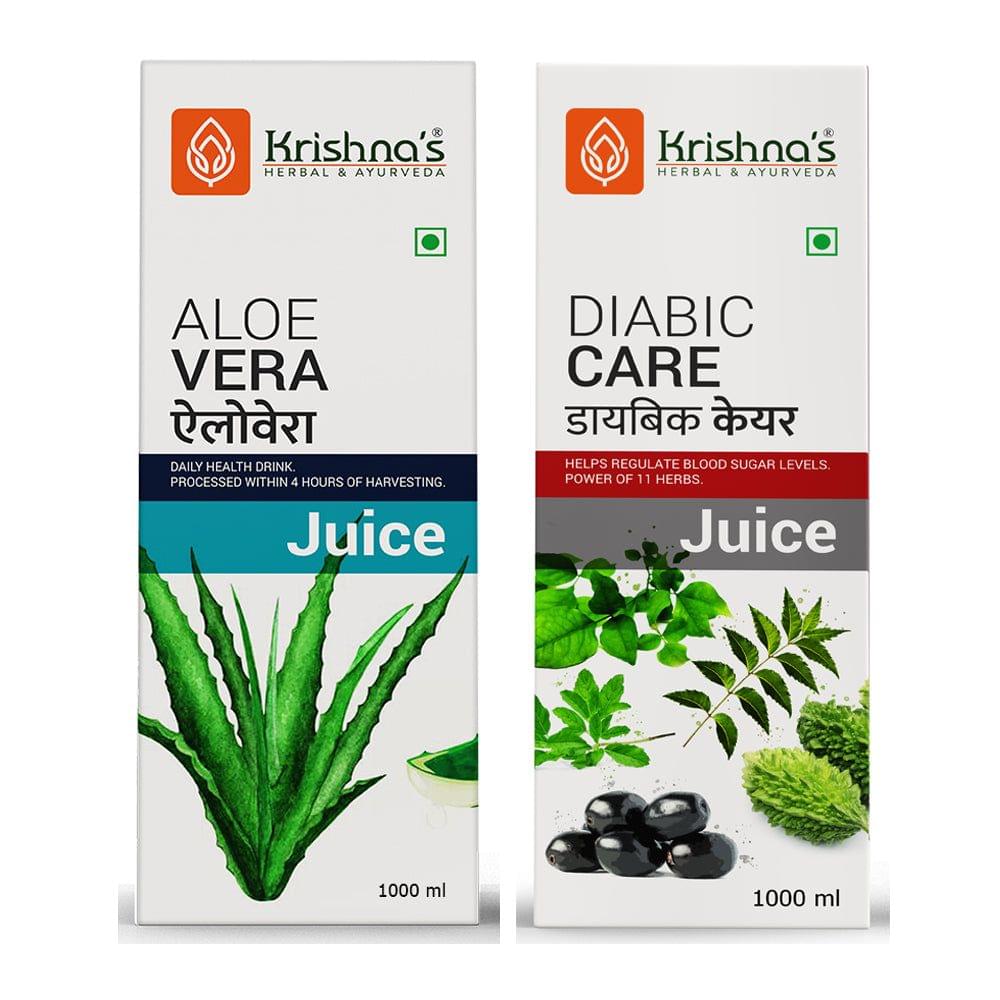 Diabic Health Combo- Aloe Vera Juice 1000 ml | Diabic Care Juice 1000 ml