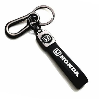 Honda Leather Keychain for Bike & Scooty (1 Black)