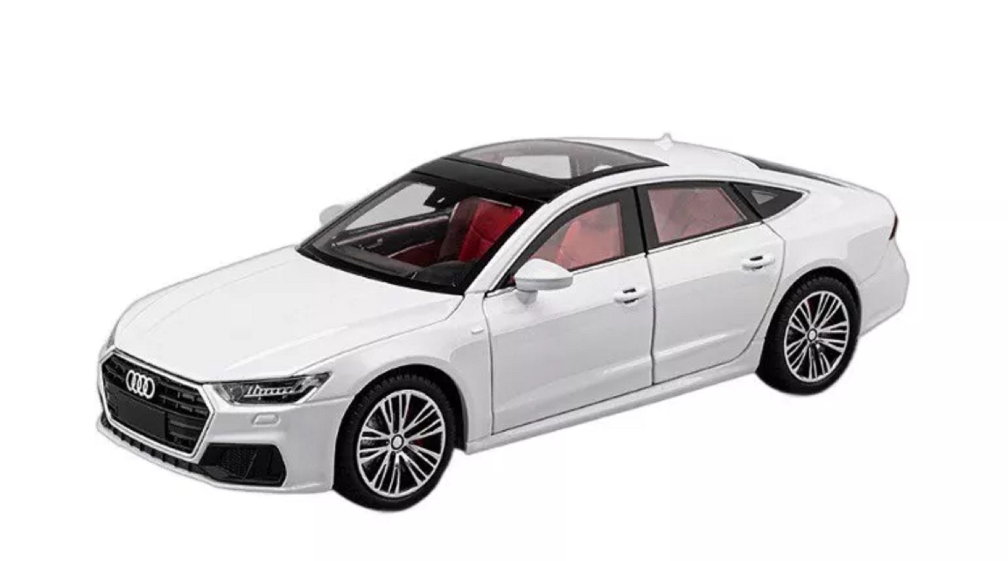 KTRS Enterprise 1:24 Alloy Metal Pull Back Die-cast Car Model Pull Back car Super Openable Doors Sound and Light Doors & Light Music Boys Toys for Kids (Audi A7 1901-370)