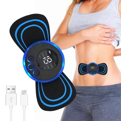  Electric Back Massager with Heat, EMS Muscle Stimulator for Pain Relief, Portable and Rechargeable