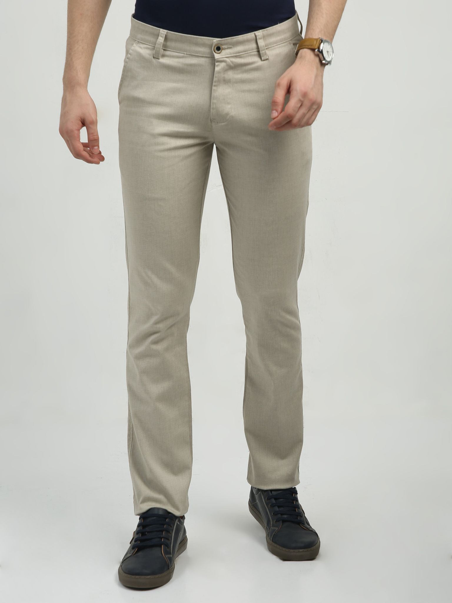 Classic Polo Men's   Chiseled Fit Cotton Trousers | TBO2-30 C-BEG-CF-LY