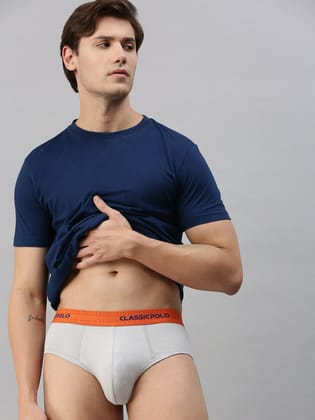 Classic Polo Men's Modal Solid Brief | Scarce - Grey