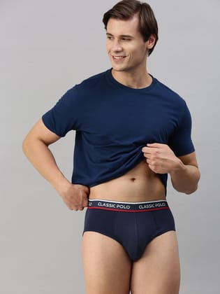 Classic Polo Men's Modal Solid Brief | Scarce - Blue