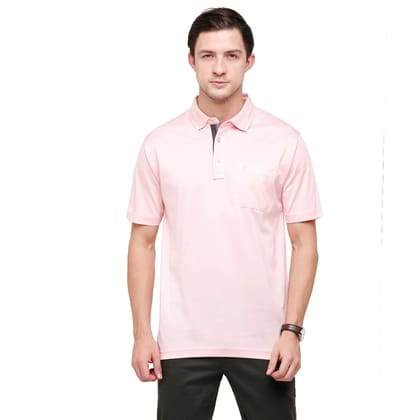 Classic Polo Men's Solid Polo Neck Authentic Fit 100% Cotton T-Shirt | Sedos - Crystal Rose