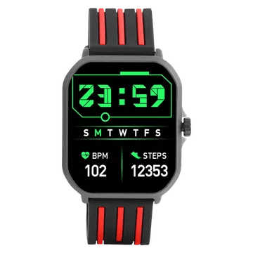 Croma Velocity AW Smartwatch with Bluetooth Calling (49.76mm AMOLED Display, IP68 Water Resistant, Black Strap)