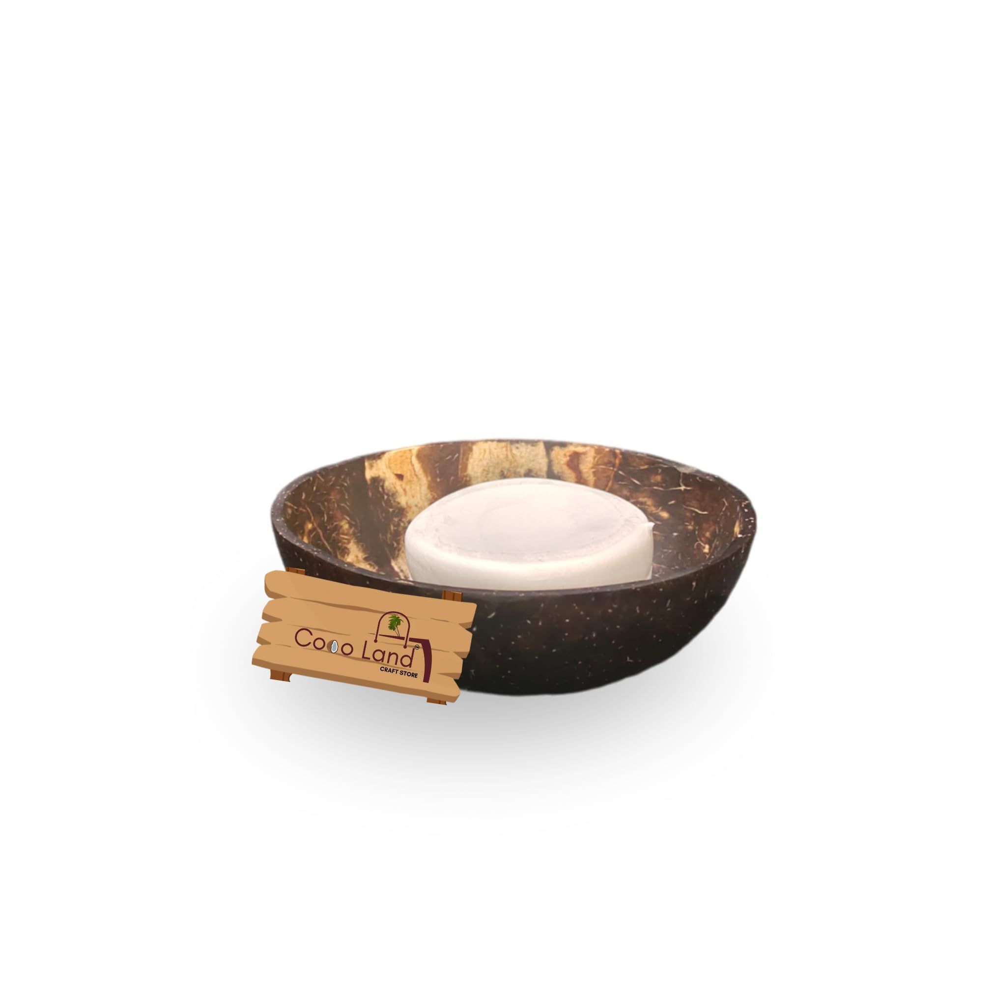 CocoLand Coconut Shell Soap Holder / Coconut Oil Polished