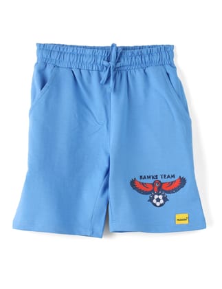 Boys Shorts Cotton French Terry All Aboard Blue Hawks Eagle