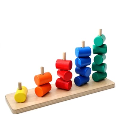 Wooden Toys for kids - Color Block Sorter| Eco-Friendly Wooden Toys - D’bebé