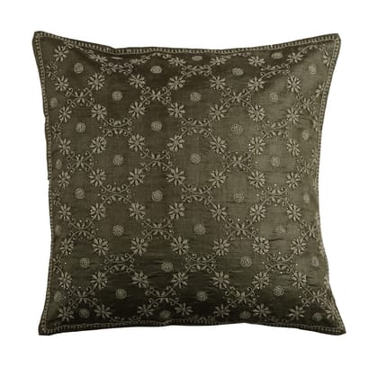 Cottage Silk Cushion Cover - 16" x 16", Multi-Color