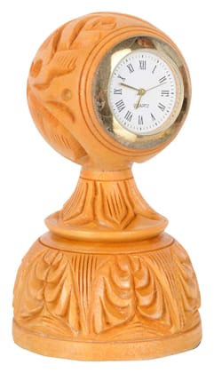 Cottage Wooden Pillar Watch (10 cm x 6 cm x 10 cm, Brown)