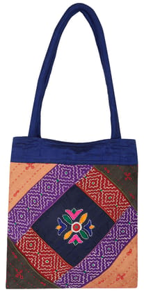 Cottage Central Industries Emporium (Govt Of India Undertaking) Handcrafted Silk Handbag for Women's (Multicolor)