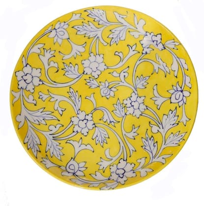 COTTAGE Handmade Ceramic Multipurpos Decorative Pottery Plate (12 Inch_Multicolor)