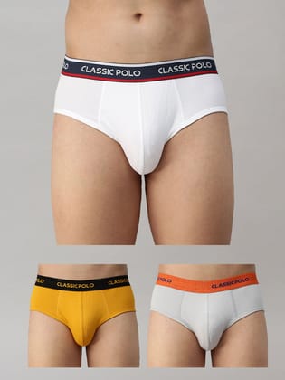 Classic Polo Men's Modal Solid Briefs | Scarce - Multicolor (Pack of 3)